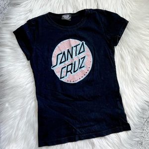 Santa Cruz Tee Throwback Pastel Pink and Blue Design